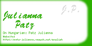 julianna patz business card